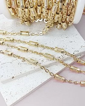 10 см Цепь 5 мм /толщина/ позолота (8124-З) купить в Воронеже | Заказать в интернет-магазине Viva Beads
