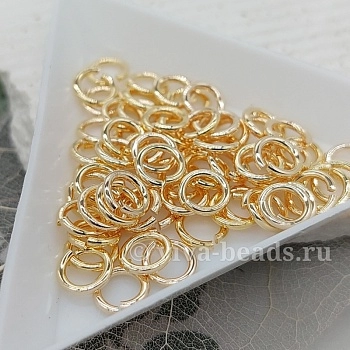 10 шт. Колечки соединительные 7х1.2 мм позолота (6708-З) соединительные колечки и кольца-коннекторы купить с доставкой по России | Интернет-магазин Viva Beads