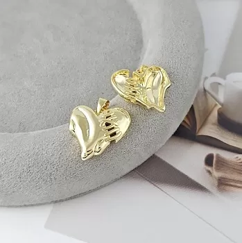 Подвеска Сердце 17.2х17.7 мм позолота 14К (9304-З) купить с доставкой по России | Интернет-магазин Viva Beads