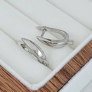 Швензы с английским замком базовые 18х3.5 мм, родиевое покрытие (9306-Р) швензы для серег купить с доставкой по России | Интернет-магазин Viva Beads