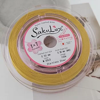 1 м Тросик SakuLux 7 струн - 0.5 мм цвет золото (6440-0.5-З) купить с доставкой по России | Интернет-магазин Viva Beads