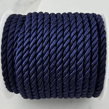 50 см Шнур витой нейлоновый ок. 5 мм темно-синий (10166-ТСИН) купить с доставкой по России | Интернет-магазин Viva Beads