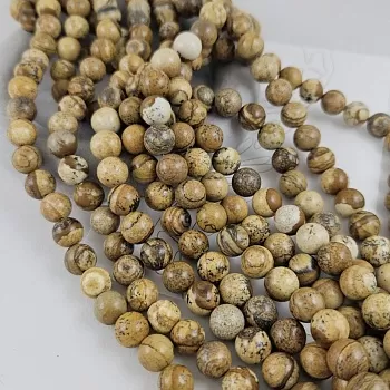 Нить 18 см Яшма пейзажная ок. 10.5 мм бусина гладкий шар (9449-10) купить в Воронеже | Заказать в интернет-магазине Viva Beads
