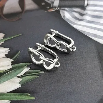 УЦЕНКА Швензы с замком цепи 19 мм родиевое покр. (5040-Р-УЦ)