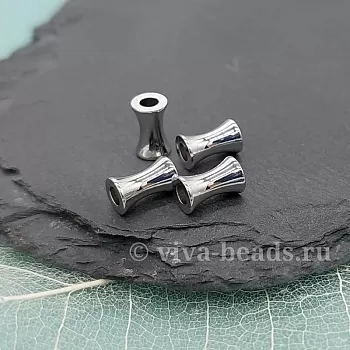 1 шт. Бусина разделитель трубочка 8х5 мм, родиевое покр. (6549-Р) купить в Воронеже | Заказать в интернет-магазине Viva Beads
