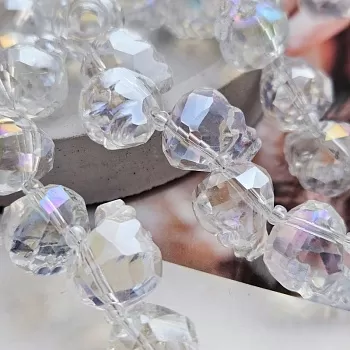 1 шт. Бусина форма череп 15x13x13.5 мм хрустальное стекло АВ (8597) купить с доставкой по России | Интернет-магазин Viva Beads