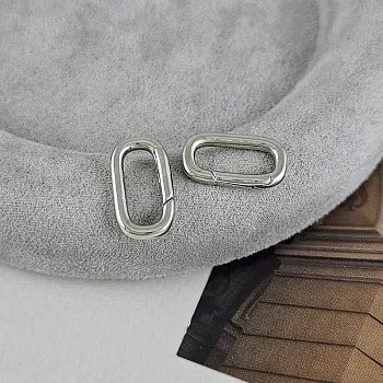 УЦЕНКА Замок-карабин 17.5х9.6х2.5 мм родиевое покрытие (6281-Р-УЦ) купить в Воронеже | Заказать в интернет-магазине Viva Beads
