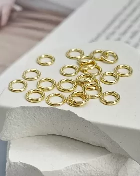 10 шт. Колечки неразъемные 6х0.8 мм позолота (6080-З) соединительные колечки и кольца-коннекторы купить с доставкой по России | Интернет-магазин Viva Beads