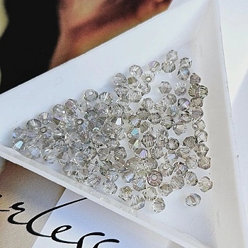 10 шт.  Биконус 3x3 мм хрустальное стекло /аналог австрийских кристаллов/ Ghost Light (8489-3-GL) купить с доставкой по России | Интернет-магазин Viva Beads