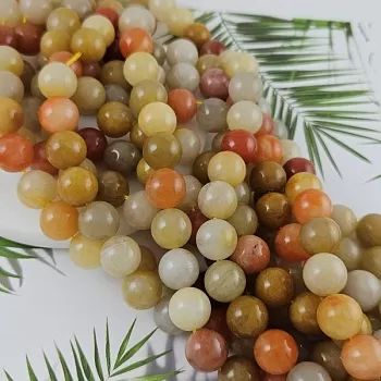 Нить 17 см Жадеит натуральный ок. 12.5 мм бусины гладкий шар, желто-оранжевый (9935-12) для бижутерии купить с доставкой по России | Интернет‑магазин Viva Beads