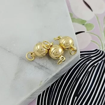 Замок магнитный 8 мм круглый, позолота 14К (3484-З) купить в Воронеже | Заказать в интернет-магазине Viva Beads
