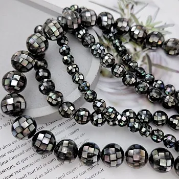 УЦЕНКА 1 шт. Бусины с инкрустацией перламутром Гелиотис 14 мм (8976-Т-14-УЦ)