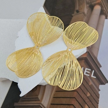 Подвеска Лепестки 50х27.3 мм позолота 18К (9659-З) купить с доставкой по России | Интернет-магазин Viva Beads