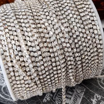 50 см Стразовая цепь SS 4.5 1.7 мм опал белый (4266) купить с доставкой по России | Интернет-магазин Viva Beads