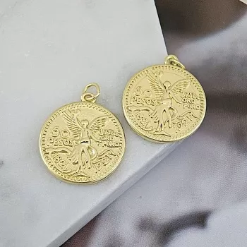 Подвеска Монета 23х20.5 мм, позолота 18К (9721-З) купить с доставкой по России | Интернет-магазин Viva Beads