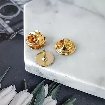 Основа для броши (значка) 10 мм под золото (4025) купить с доставкой по России | Интернет-магазин Viva Beads