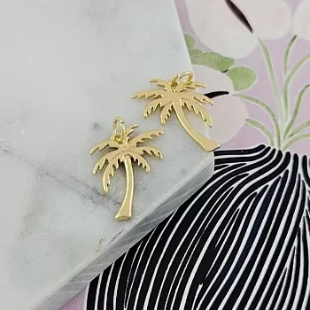 Подвеска Пальма 16.6х15.3 мм, позолота 14К (9799-З) купить с доставкой по России | Интернет-магазин Viva Beads