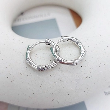 Швензы конго, бублики Бамбук 18х2.8 мм родиевое покр. (7659-Р) купить с доставкой по России | Интернет-магазин Viva Beads