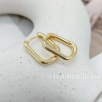 Швензы конго, кольца, бублики 19х3 мм позолота 14К (6751-З)