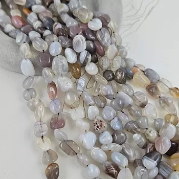 Нить 39 см Атат Ботсвана 5.6-9.6х8-13 мм бусины фри форм (9454) купить в Воронеже | Заказать в интернет-магазине Viva Beads
