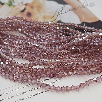 Нить 31 см Хрустальные бусины биконус 4х4 мм сиреневый АВ (8462-4-СИР) купить с доставкой по России | Интернет-магазин Viva Beads