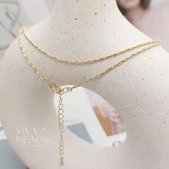 Цепочка с замком готовая 45 см позолота (7579-З)