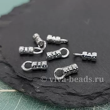 1 шт. Концевик 9x3 мм родиевое покр. (6552-Р) купить в #REGION_P# | Заказать в интернет-магазине Viva Beads
 1 шт. Концевик 9x3 мм родиевое покр. (6552-Р) купить в #REGION_P# | Заказать в интернет-магазине Viva Beads