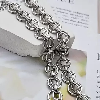 10 см Цепь фигурная 9 мм / толщина / родиевое покрытие (8618-Р) купить в Воронеже | Заказать в интернет-магазине Viva Beads
