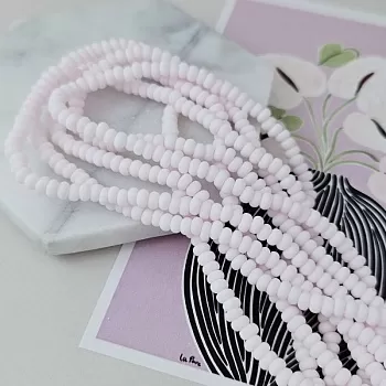 Нить 39 см Бусины рондели ок. 4-4.5х2.3-2.8 мм светло-розовый, керамика (9791-СВРОЗ) купить с доставкой по России | Интернет-магазин Viva Beads