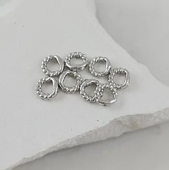 1 шт. Концевик кольцо 5.3 мм витое, родиевое покрытие (10113-Р) купить с доставкой по России | Заказать в интернет-магазине Viva Beads
