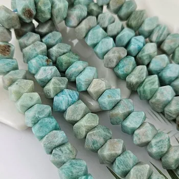 1 шт. Амазонит 16-21х7-7.5 мм бусины с крупными гранями (1009-АМ) для бижутерии купить с доставкой по России | Интернет‑магазин Viva Beads