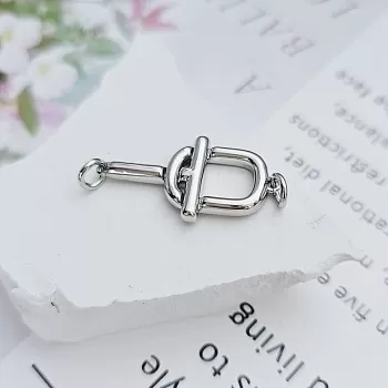 Замок тоггл 27х10.7 мм родиевое покрытие (8715-Р) замок для украшений купить с доставкой по России | Интернет-магазин Viva Beads