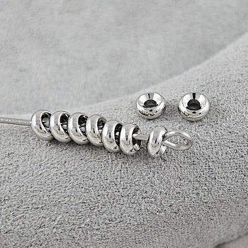 1 шт. Бусина разделитель 3.8х1.8 мм родиевое покрытие (7404-3.8-Р) купить с доставкой по России | Интернет-магазин Viva Beads