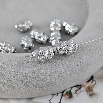 1 шт. Бусина овальная фри форм 10.4х7 мм родиевое покрытие (9629-Р) купить с доставкой по России | Интернет-магазин Viva Beads