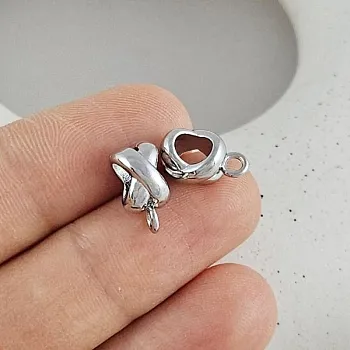 УЦЕНКА Бейл для подвесок, кулонов 11.65x7.5x6 мм внутр. d 4х4.7 мм родиевое покрытие (9575-Р-УЦ)