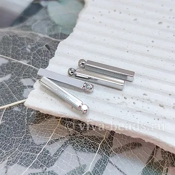 Подвеска палочка 15x2x2 мм родиевое покр. (4283-15-Р) купить с доставкой по России | Интернет-магазин Viva Beads