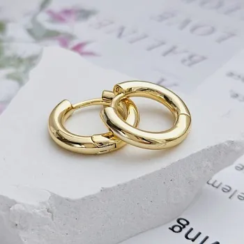 УЦЕНКА Швензы / серьги / конго 16х3 мм позолота (6860-З-УЦ)