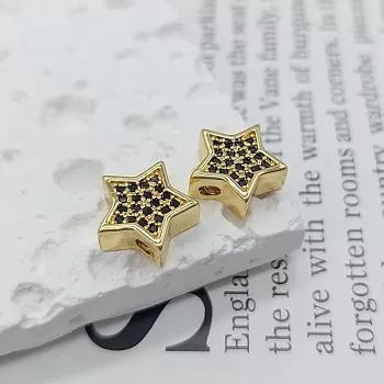 Подвеска Звезда 11х12 мм с фианитами, позолота (7125-Ч) Подвеска Звезда 11х12 мм с фианитами, позолота (7125-Ч)