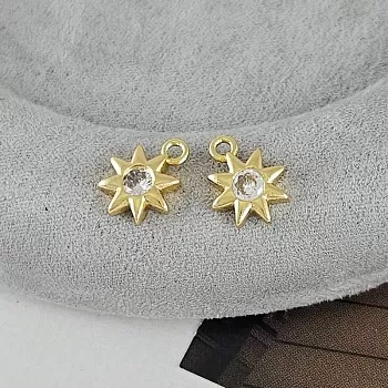 Подвеска Звезда с фианитом 11.4х9 мм позолота 18К (9366-З) купить с доставкой по России | Интернет-магазин Viva Beads