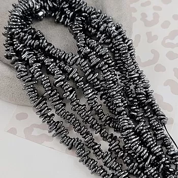 Нить 19 см Гематит, гематин фри форм 5-9x5-9x2-2.2 мм цвет черный (9344 Ч) для бижутерии купить с доставкой по России | Интернет‑магазин Viva Beads