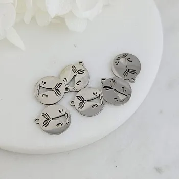 1 шт. Подвеска Круглая с хвостом кита, 13.6х11.6 мм, нержавеющая сталь (10209-К) купить с доставкой по России | Интернет-магазин Viva Beads