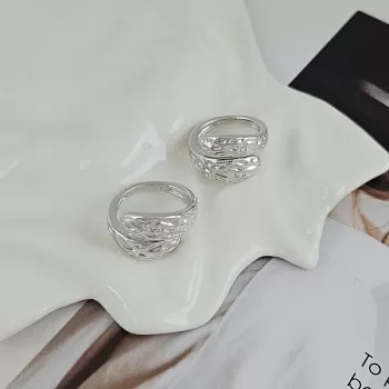 Кольцо Лепестки с текстурой свободного размера с родиевым покрытием (9912-Р) купить с доставкой по России | Интернет-магазин Viva Beads