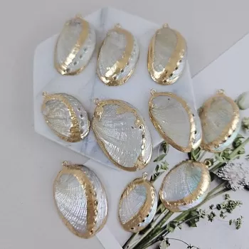 Подвеска Ракушка 31-43x19-26 мм в позолоте (9733) купить с доставкой по России | Интернет-магазин Viva Beads