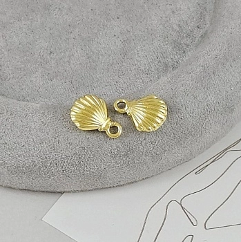 УЦЕНКА Подвеска Ракушка 13.8х10х3.9 мм позолота 14К (9537-З-УЦ) купить с доставкой по России | Интернет-магазин Viva Beads