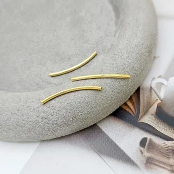 УЦЕНКА Бусина трубочка 25x1.5 мм позолота (8450/1.5-25-З-УЦ) - фурнитура для бижутерии