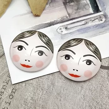 Кабошон Лицо 18 мм (3418-2) купить с доставкой по России | Интернет-магазин Viva Beads