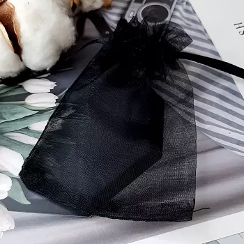 Мешочек из органзы ок. 7х9 см цвет черный (4703) для бижутерии купить с доставкой по России | Интернет-магазин Viva Beads