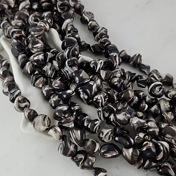 Нить 19 см Перламутр натуральный 11-14 мм свободной формы, коричневый (10211) для бижутерии купить с доставкой по России | Интернет‑магазин Viva Beads