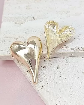 Подвеска Сердце 36.4х25 мм позолота 14к (8036-З) Подвеска Сердце 36.4х25 мм позолота 14к (8036-З)