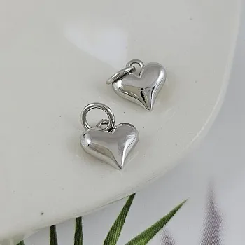 Подвеска Сердце 8.5x8.2x3.5 мм родиевое покрытие (9921-Р) купить с доставкой по России | Интернет-магазин Viva Beads